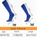 Unisex Athletic Knee High Breathable Compression Solid Tube Soccer Football Sport Socks 3/12 Pairs for Kid Youth Adult (White)