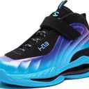 Kids Sneakers Basketball Shoes Breathable Nonslip Sports Tennis Walking Running Shoes for Boys Girls (6 Big Kid, Black Blue)