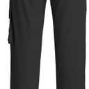 Womens Hiking Pants Lightweight Quick Dry Cargo Pants 4 Pockets Water Resistant Travel Casual Work Athletic Pant (Black, M)