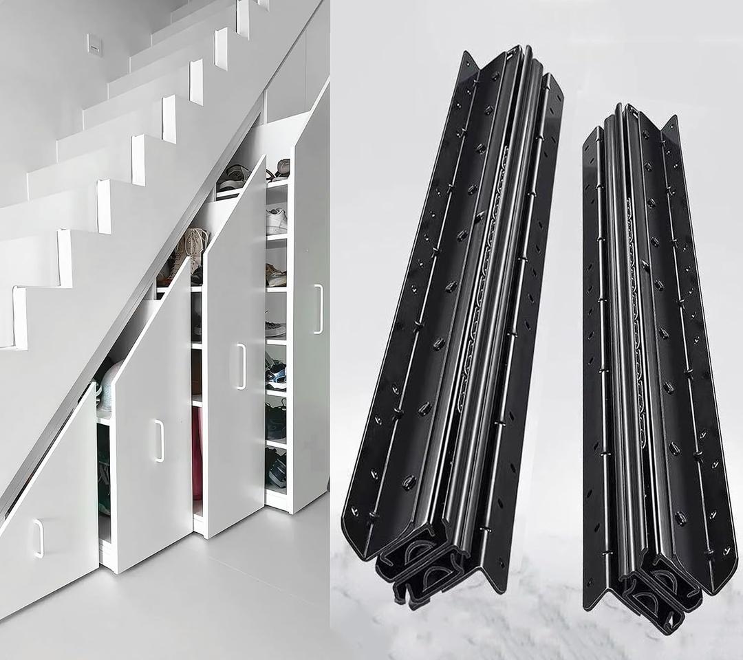 YJINGRUI Undermount Heavy Duty Drawer Slides, 32 Inch Bottom Mounted Full Extension Hidden Drawer Slides, 260lb Ball Bearing Metal Rails Track for Stairs, Wine Cabinets, Closets and Wardrobe