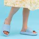Comwarm Cloud Slide Sandals for Women Men Ultra Comfort Recovery Pillow Slippers Soft Summer Beach Shoes with Low Arch Support (Blue, L)