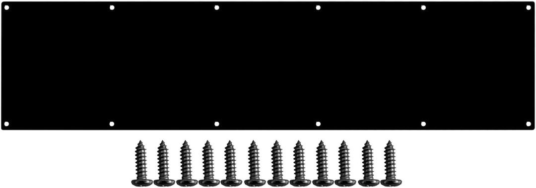 Door Metal Kick Plate 8x34 inches Aluminum Decorative Plates Protector for 36 inches Front Doors, Anodic Oxidation 18 Ga Thickness 8"x 34" (Black)