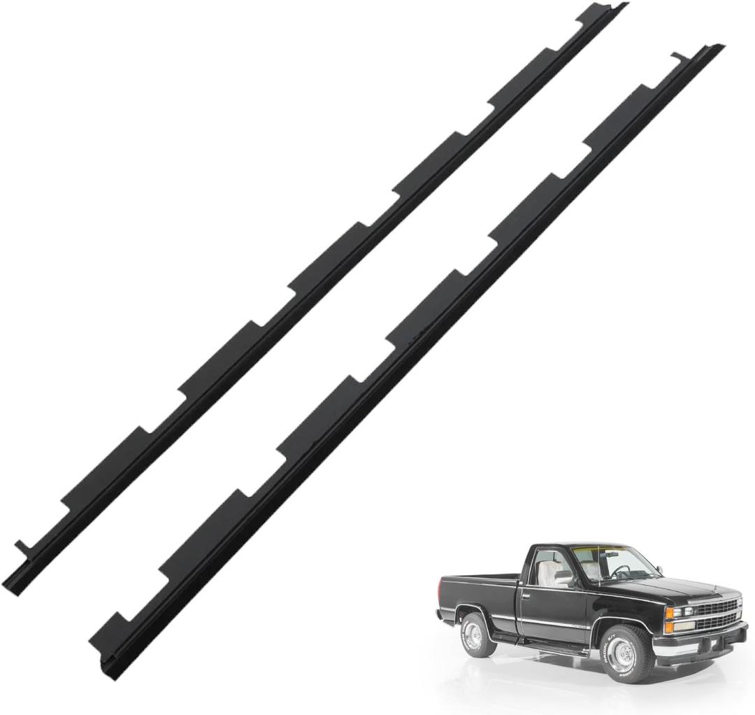 Weatherstrip Front Driver & Passenger Outer Window Sweep Seal Compatible with 1988-2000 Chevrolet C1500 GMC C2500 OE# 15991406 15991405