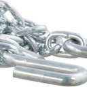CURT 80010 48-Inch Trailer Safety Chain with 3/8-In S-Hooks, 2,000 lbs Break Strength
