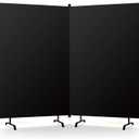 Room Divider Panel, Siebwin 2 Panel Folding Privacy Screens with Wider Feet, 8 Ft Portable Room Partition for Room Separator, Room Divider Screen Partition Room Dividers Freestanding