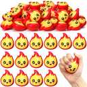 Soaoo 24 Pcs Fire Stress Balls Fake Fire Funny Squeeze Stress Relief Balls Toys for Adults Fidget Toy Therapy Fidget Appreciation Gifts for Christmas Office Coworker Birthday Office Stuffer