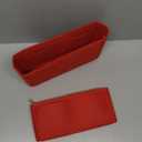 OMYSTYLE Purse Organizer Insert, Felt Tote Bag Organizer Insert with 5 Sizes, Handbag Dividers for Inside Purse, Compatible with Longchamp, Neverful, Speedy and More (Slender Medium, Red)