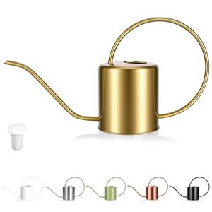 Plant Watering Can, 50 oz / 1500 ml Stainless Steel Metal - Modern Decorative with Long Spout for Indoor Potted Plants, Bonsai, Garden Flowers, Gold