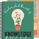 Carson Dellosa Grow Together Teacher Planner, 8" x 11" Green Spiral Bound Lesson Plan Book With Stickers, Checklist, Notes, Garden Theme School Supplies for Classroom Organization