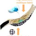 Langsprit Male Belly Bands for Dogs (Pack of 3) - High Absorbing Dog Wraps Male Washable - Reusable Male Dog Diapers (Large, Black and White)