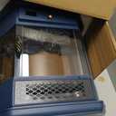RealSmart Electric Fireplace Heater 22 in Freestanding Fireplace Stove Infrared Fireplace with 3D Flame Effect Remoted Control, Timer, Overheating Protection (Blue)