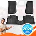Car Floor Mats for Jeep Wrangler JK Unlimited: 20072018 4-Door (NOT for JL/2-Door), Custom Fit for Unilmited Sahara Rubicon All-Weather Anti-Slip Floor Liners, 1st & 2nd Row