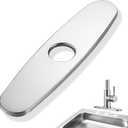 Faucet Hole Cover Deck Plate - 10 inch Stainless Steel Escutcheon Plate, Round Deck Plate Cover 1 or 3 Hole for Kitchen Bathroom Sink Faucet Hole Covers (10" Brushed Nickel)