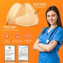 Snowy Insert: Double Sided Push Up Bra Pads for Instant Lift | Reusable Waterproof Sticky Inserts for Strapless & Backless Dresses for Women (B Cup, Beige)
