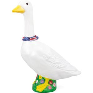 23-Inch Porch Goose Statue, Outdoor Goose Decor with Adjustable Head