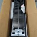 Comfort Zone 1500W Convection Baseboard Heater  Silent Portable Electric Space Heater with Adjustable Thermostat, 2 Heat Settings & Safety Tip-Over Switch  Black