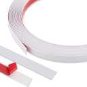 2 x Flexible Molding & Wall Trim | Peel and Stick Design | Ceiling, Floor, Mirror, Corner, Wardrobe, Cabinet and Auto Trim, 16.4 ft x 0.26 inch (Matte White)
