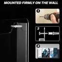 Honoson 3 Pack Wall Mount Pamphlet Holder Acrylic Brochure Holder with 5 Pockets, 4 Inch, Clear Wall Brochure Display Stand Hanging Rack for Pamphlet Flyers Booklet Menus Menu Advertise