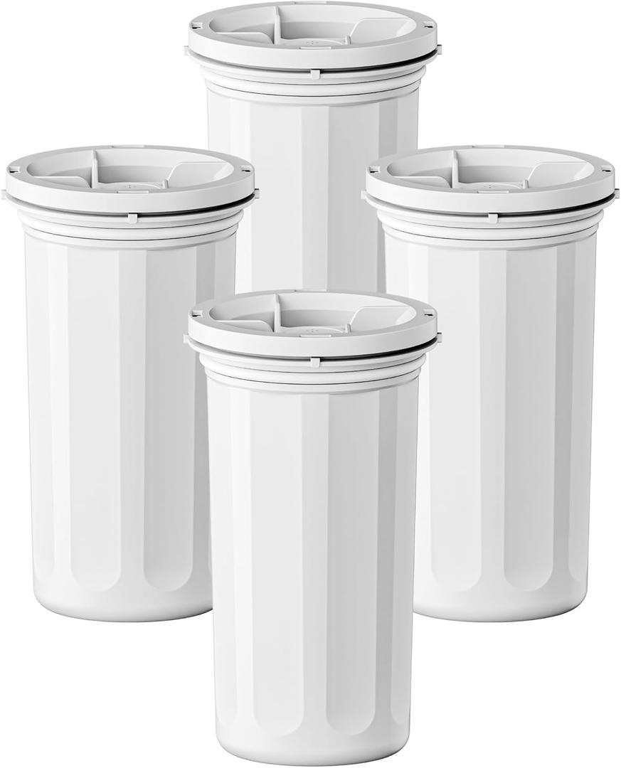 Replacement for New Culligan Pitcher & Dispenser ZEROF01 Water Filter Cartridge, 5-Stage Advanced Filtration, Reduces Lead, Total PFAS, Mercury, Fluoride & Chlorine by GAMOTH, 4 Count