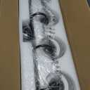 4 Lights Bathroom Vanity Light Fixtures, Matte Black Traditional Classic Vanity Light with Clear Glass, Bathroom Lighting Fixtures Over Mirror
