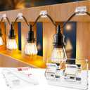 30 PCS Hooks for Outdoor String Lights, Heavy Duty Christmas Light Clips, Clear Adhesive Hooks for Hanging Rope Lights Outdoor, UV-Resistant String Light Hooks for Outside Porch Patio Decor