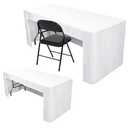 OEKO TEX fitted table cover 75"x40, White