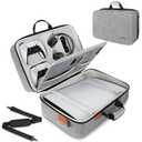 YOREPEK Hard Shell Carrying Case Compatible with PS5, PS5 Pro, Travel Protective Bag Suitable for Playstation 5 Digital Edition, Console, Controllers, Headset and Gaming Accessories, Grey