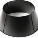 Metal Christmas Tree Collar - Tree Collars for Artificial Trees - 24in Tree Base Cover with Red Bow for 6ft 7.5ft Trees (Black)