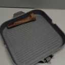 SENSARTE Nonstick Grill Pan for Stove Tops, Versatile Griddle with Pour Spouts, Square Big Cooking Surface, Durable Skillet Indoor & Outdoor Grilling. PFOA Free,12Inch (Gray Granite)