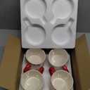 Bico Traditional Gingerbread Man Ceramic Mug Set of 4, Christmas Coffee Mugs, 19oz Holiday Cups for Tea, Cocoa, or Hot Drinks, Microwave & Dishwasher Safe