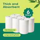 ECOLipak TAD Paper Towels 10 x 800 White, 6 Roll High Capacity