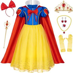 Princess Dress Costume for Toddler Girls Girls Birthday Halloween Cosplay Party with Accessories 10-11 Years (150cm)