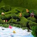 Chuangdi 20 Pcs Artificial Moss Rock Assorted Sized Decorative Faux Green Stones Green Moss Balls Decor for Floral Arrangements and Crafting Gardens