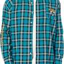 FOCO NFL Wordmark Basic Flannel Shirt (Large, Team Color)