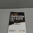 Doctor's Select 2 Pairs Copper Calf Compression Sleeves for Women - Compression Sleeves, Leg Sleeves for Women, Varicose Veins Compression Socks, Black and White XXL