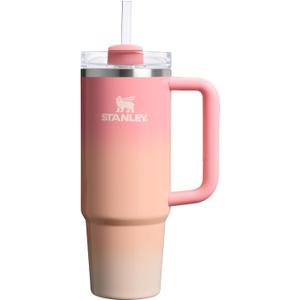 STANLEY Quencher H2.0 Tumbler with Handle and Straw 30 oz | Flowstate 3-Position Lid | Cup Holder Compatible for Travel | Insulated Stainless Steel Cup | BPA-Free | Pink Mesa Sunset