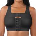 FeelinGirl Surgical Bra Compression Bras for Women Post Surgery Front Closure Bra with Breast Support Band L