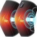 COMFIER Christmas Gifts for Dad, Men, Heated Knee Massager with Vibration, FSA Eligible HSA, Graphene Heating Knee Wrap with 5 Modes, Adjustable for Larger Legs, Home or Post-Workout Comfort (Midnight Black)