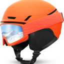 Ski Helmet with Goggles Set,DXH-816 Snowboard Helmet for Adults-with 6 Vents, PC Shell and EPS Foam, Snow Helmets for Men Women Youth (Large)