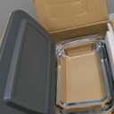 8-Piece Deep Glass Baking Dish Set with Plastic lids,Rectangular Glass Bakeware Set with Lids, Baking Pans for Lasagna, Leftovers, Cooking, Kitchen, Freezer-to-Oven and Dishwasher, Gray