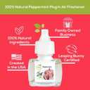 Scent Fill 100% Natural Peppermint Plug in Air Freshener, Scented Oil Refills, 2 Refills + Diffuser