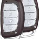 Beefunny 2 Replacement Remote Key Fob Shell Case for Hyundai Tucson Elantra Ioniq Sonata 2014-2020 FCC ID: TQ8-FOB-4F03 TQ8-FOB-4F28 TQ8-FOB-4F11,Just Empty Key Shells