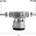 Low Profile Keg Coupler, 304 Stainless Steel D System Keg Coupler Space Saving Twist-Activated Homebrew Sankey Keg Tap with Safety Pressure Relief Valve and Connection Tape and Hose Clamp
