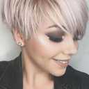 SEVENCOLORS Short Pixie Cut Wigs for White Women Blonde Mixed Light Pink Short Wigs with Bangs Layered Synthetic Hair Wigs Natural Looking