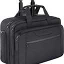 KROSER Rolling Laptop Bag Premium Wheeled Briefcase Fits Up to 17.3 Inch Laptop Overnight Roller Case Computer Bag with RFID Pockets for Travel/Business/Men/Women-Black