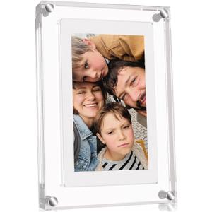 5 Inch Acrylic Digital Picture Frame. videoFrame with Auto-Rotate, Free 8GB USB Stick and Built-in1000 mAh Battery. ldeal Desktop Decoratio