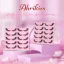 2 x Ahrikiss Cat Eye Lashes False Eyelashes Faux Mink Fluffy Lashes Wispy Strip Lashes Natural Look Long Winged Foxy Lash Pack 10 Pairs Fake Eyelashes(Galaxy Flare)