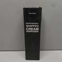 Whipped Cream Dispenser, Aluminum Cream Whipper 500mL/1 Pint,3 Stainless Decorating Nozzles,1 Brush,1Storage Bag,Homemade Cream Maker,N2O Chargers Not Included,Silver