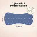 Organic Burp Cloths Baby Boy & Girl - 5-Pack Super Absorbent Cotton Burping Cloths for Babies, Soft & Plush Newborn Spit Up Rags, Infant Towels for Milk Spit Up, Unisex, Large 21" x 10" (Marine Muse)