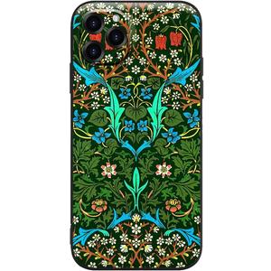 Berkin Arts Compatible with iPhone 11 Pro Case Silicone Cover with Screen Protector Decorative Art Nouveau Pattern (Blackthorn by William Morris)
